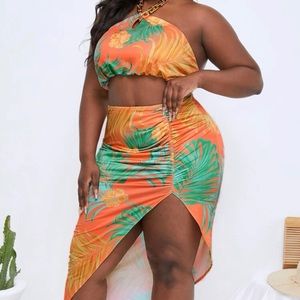 SHEIN Tropical Print 2 Piece Set
